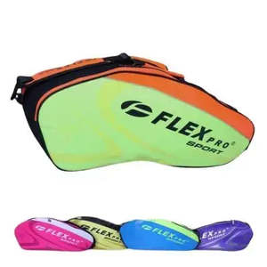 Kit de Raqueta de Bádminton FLEX PRO 2-Chamber FB 180 6R Rojo/Lima con Bolsa Impermeable de Nailon y PU, Equipo Deportivo de Moda para Exteriores - Product Image 1