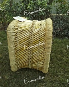 Tabouret ottoman moderne et écologique vintage pour enfants Console en incrustation d'os faite à la main avec style Boho pour une utilisation en appartement - Product Image 6