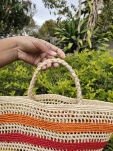 Women Crochet Raffia Clutch Handmade Multi Color Open <b>Handbag</b> Casual Summer Large Capacity <b>Soft</b> Cloth Daily Life - Product Image 4