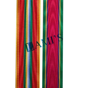 Ruban de médaille de cérémonie russe de marque d'eau de moiré de qualité fine de couleur personnalisée - Product Image 3
