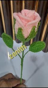 Rosa de ganchillo estilo vintage-elegante flor hecha a mano para accesorios bohemios y nupciales - Product Image 2