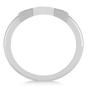 Anillo Cruz Egipcia Ankh de Oro Blanco de 14K con Diamante de 0.31ct - Product Image 3