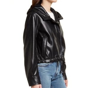 Chaqueta de cuero genuino para mujer Chaquetas de moda para mujer Chaquetas de cuero de temporada de invierno para la venta - Product Image 3