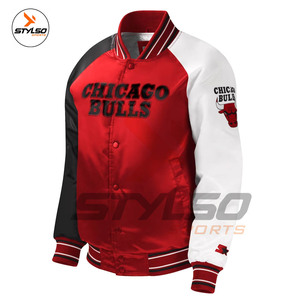 Veste d'université en satin personnalisée en gros Veste d'université en satin sur mesure Veste d'université en baseball en satin - Product Image 2