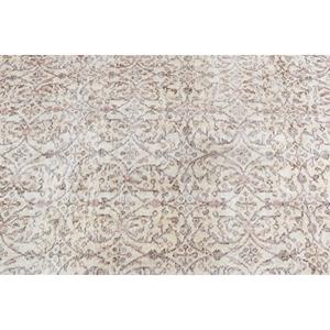 Alfombra Turca, Alfombra de 3.9x6.6 pies, Alfombra con diseño de plantas y árboles blancos - Product Image 5