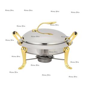 Plato para Calentar Comida de Diseño Único en Acero y Latón, Plato Redondo de Primera Calidad para Servir en Bodas y Fiestas - Product Image 4