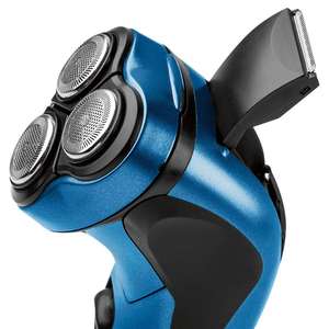 Afeitadora Eléctrica Rotatoria Azul con Triple Cuchilla para Cuerpo y Rostro, Resistente al Agua, Lavable, con Características de Seguridad, Producto de Repuesto con Cuchilla Doble - Product Image 5