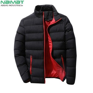 Chaqueta Acolchada con Capucha para Hombre, Talla Grande, Transpirable, Cuello Alto, Impermeable, Resistente al Viento, Ecológica, Personalizada con Letras - Product Image 1