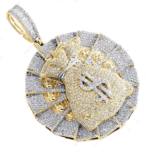 Calidad Premium VVS Clarity moissanite diamante 16K oro S925 plata \ oro Hip Hop dinero bolsa colgante lujo Hip Hop joyería - Product Image 5