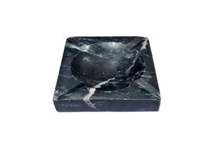 Cendrier en pierre naturelle marbre vert marbre noir support pour attrape-cendres cigare en forme et taille personnalisées pour bureau à domicile - Product Image 2