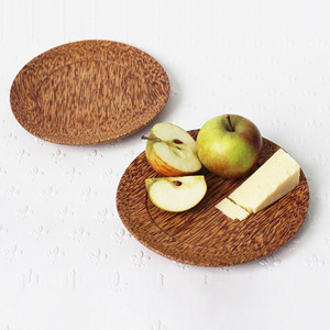Plato de madera de palma de coco circular de buena elección para comida platos de cena de madera de coco redondos de alta calidad - Product Image 4