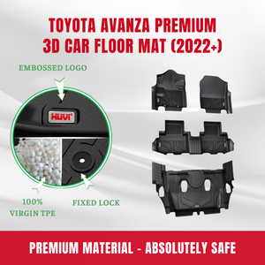เสื่อปูพื้นรถยนต์ Toyota Avanza เสื่อปูพื้นรถทนทานทุกสภาพอากาศแบบกันน้ำทนทานใช้งานได้ยาวนานทำความสะอาดง่าย - Product Image 3