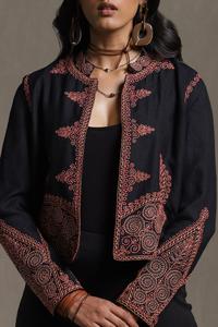 Premium Quality Kanya Libas Kaftan Custom Women's Embroidery Wool Collar Winter <b>Jacket</b> for Ladies Multi Colour Indian/Pakistani - Product Image 5