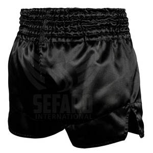 Pantalones cortos de Muay Thai para hombre con cintura elástica y ajuste holgado, pantalones cortos de Muay Thai para hombre de talla grande personalizados para adultos - Product Image 2