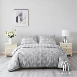 Juego de Funda Nórdica con Cierre y Funda de Almohada, 100% Poliéster, Diseño Geométrico Moderno, Suave y Transpirable para un Sueño Reparador - Product Image 2