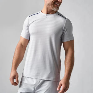 เสื้อยืดฟิตเนสขนาดใหญ่พิเศษสำหรับผู้ชายเสื้อยืดผ้าฝ้ายเปล่าเปิดไหล่ตกฟิตเนสออกแบบได้ตามต้องการ - Product Image 5