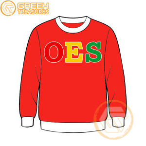 Orden personalizada de la estrella del Este Sudadera bordada de lana de algodón Suéter de alta calidad Ropa griega OES Sudaderas - Product Image 2