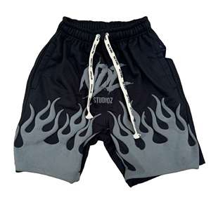 Nuevos pantalones cortos de verano personalizados para hombre al por mayor pantalones cortos tejidos de punto transpirables con estampado de farol de alta calidad - Product Image 1