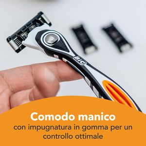 Afeitadora Rotativa Recargable para Hombre con 1 Mango y 10 Cuchillas, Incluidas 5 Cuchillas de Precisión, Resistente al Agua IPX7, Color Negro - Paquete de 1+10 Unidades - Product Image 4