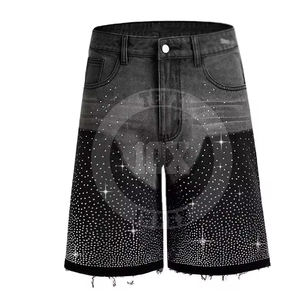 Shorts Bling pour hommes de haute qualité en taille adulte Shorts Bling personnalisés pour hommes hommes Design strass scintillant - Product Image 3