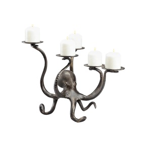 Bougeoir en aluminium haute brillance avec finition moderne et structure robuste idéal pour les tables de réception de mariage - Product Image 3