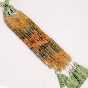 Cuentas de zafiro, cuentas de piedras preciosas de zafiro múltiple, cuentas lisas de Rondelle de zafiro múltiple, cuentas de zafiro múltiple para la fabricación de joyas - Product Image 1