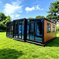 Maison conteneur préfabriquée moderne, portable, extensible et respirante, tout-en-un, pour bureau, bâtiment commercial ou villa