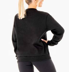 Sudadera Deportiva con Capucha de Color Sólido y Logotipo Personalizado para Mujer, Tops Cortos de Moda Urbana, Sudadera Corta Personalizada para Chicas, Informal 2026 - Product Image 4