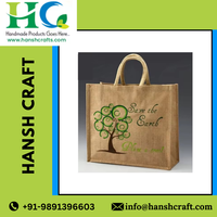 Sac cosmétique en jute durable de qualité supérieure avec motif imprimé |   Pochette cosmétique tendance avec fermeture éclair, qualité export, pour usage quotidien