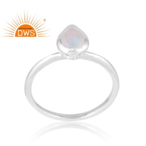 Nuevas llegadas anillo de piedras preciosas de Luna arcoíris Natural de plata esterlina diseño personalizado joyería para mujer regalo para ella - Product Image 1