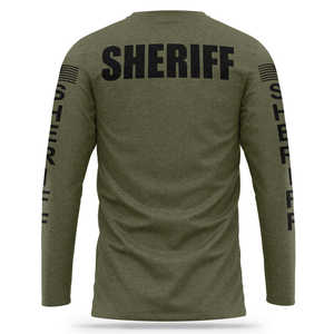 Sheriff T-shirts de performance pour hommes Ourlet incurvé ultra doux T-shirt basique décontracté de refroidissement léger avec manches courtes/longues - Product Image 2
