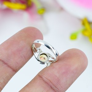 Anillo Vintage de Plata de Ley 925 hecho a mano, joyería de piedras preciosas de citrino Natural con ajuste de bisel de forma ovalada para fiestas - Product Image 3