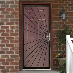 Porta de metal aço inoxidável ferro forjado decorativo, portas de metal exterior