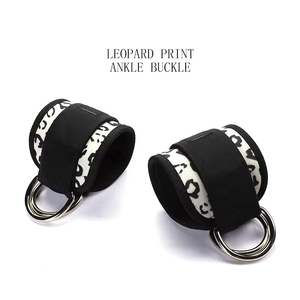 High Quality Custom Logo Gym Cable Machines Work Out Belt PU and <b>Neoprene</b> Material Ankle Straps Hot Sale - Product Image 3