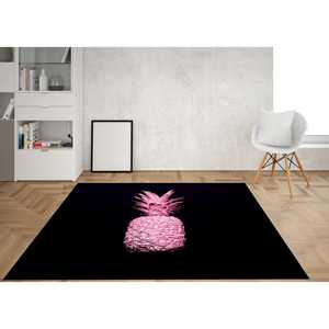 Alfombra Estampada - Alfombra de Cocina con Diseño de Piña Rosa, Alfombra Moderna de Lujo, Alfombra Suave No Tejida - Product Image 1