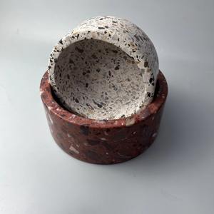 Cuenco decorativo de mármol hecho a mano, Centro de Mesa de Piedra Natural, bandeja decorativa elegante para el hogar, cocina, sala de estar, decoración de oficina - Product Image 1