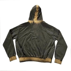 Survêtement Homme Style Unique Effet Délavé et Délavé à l'Acide avec Fermeture Éclair, Imprimé Tendance Personnalisé, Qualité Supérieure - Product Image 3