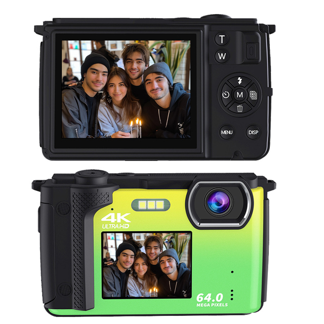 Newest 4K HD Digital Camera 2.8+2.0'' Dual IPS Screen Auto Focus 16X Digital Zoom Webcam Wifi Vlog Camera  for Photography