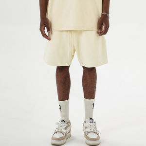 Baggy personnalisé pour hommes 100% coton Short vieilli lourd motif solide Style décontracté avec logo en silicone Designer Teint en couleur unie - Product Image 1