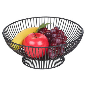 Fruit Dish <b>Round</b> Fruit <b>Basket</b> Metal Wire Vegetable Bowl metal storage <b>basket</b> for kitchen accessories food storage <b>basket</b> - Product Image 5