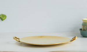 IndianArtVilla Plancha dorada de latón puro con mango estable, 6,8 'pulgadas-Utensilios de cocina para uso doméstico en hoteles y restaurantes - Product Image 3