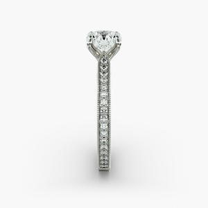 Anillo de Moissanita de 1 Quilate, Plata de Ley 925, VVS1, Anillo de Diamante de Moissanita, Chapado en Oro Blanco, Plata 925, Anillo de Compromiso de Moissanita para Mujer - Product Image 3