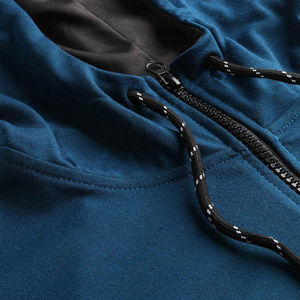 Ensembles de survêtements d'hiver 100 % coton pour hommes, couleur unie, à capuche, respirants, coupe régulière, légers, taille élastique - Product Image 2