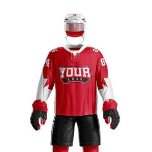 Uniforme de hockey sur glace imprimé en polyester de haute qualité Meilleur prix Uniforme de hockey sur glace Oem Vente en gros Sports d'équipe de bonne qualité - Product Image 6