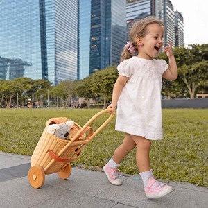 Panier en osier écologique avec roulettes, design moderne, rangement multi-usages - Product Image 6