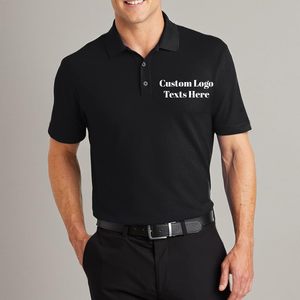 Hombres Costura Personalizada Bordado Logo Texto Diseña Tu Propio Núcleo Piqué Polos 60% Algodón, 40% Poliéster - Product Image 2