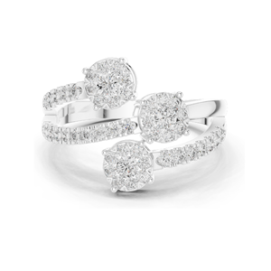 Bague en diamant de laboratoire 0,634 CT pour femme, clarté VVS-VS, couleur EF, or 18 carats, 14 carats, 10 carats et argent 925, options en moissanite - Product Image 3