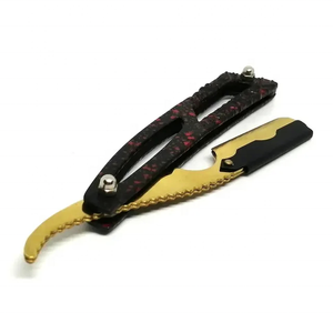 Vente en gros de rasoir de coiffeur léger à manche fantaisie rasoir de rasage droit rasoir à gorge coupée en acier inoxydable rasoir de salon de coiffure - Product Image 5