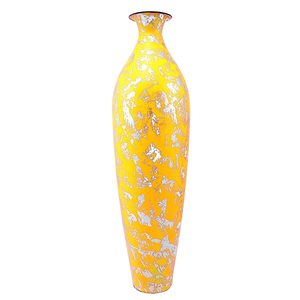 Acabado de alta calidad florero amarillo jarrones adornos decoración del hogar Ideas de regalo de lujo duradero - Product Image 3