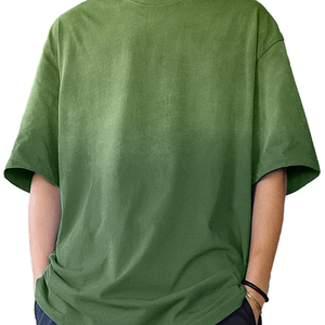 Camiseta de algodón lavado desgastado de industria pesada degradada para hombre 100% algodón estilo informal 220 gramos Serigrafía - Product Image 3